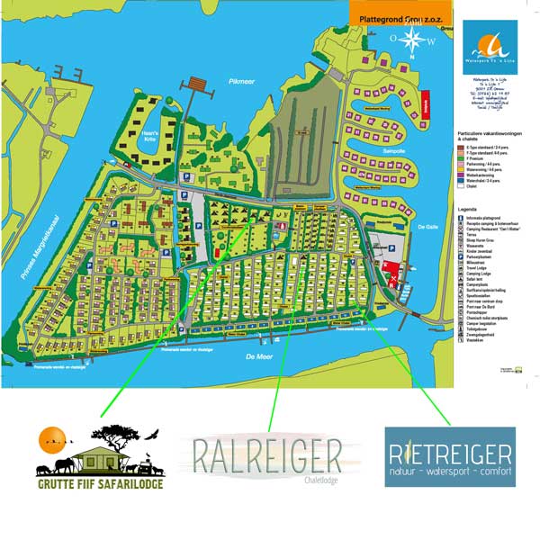 Plattegrond-Yn'e-Lijte-met-ligging-van-Lodges-Grou Plattegrond-Yn'e-Lijte-met-ligging-van-Lodges-Grou